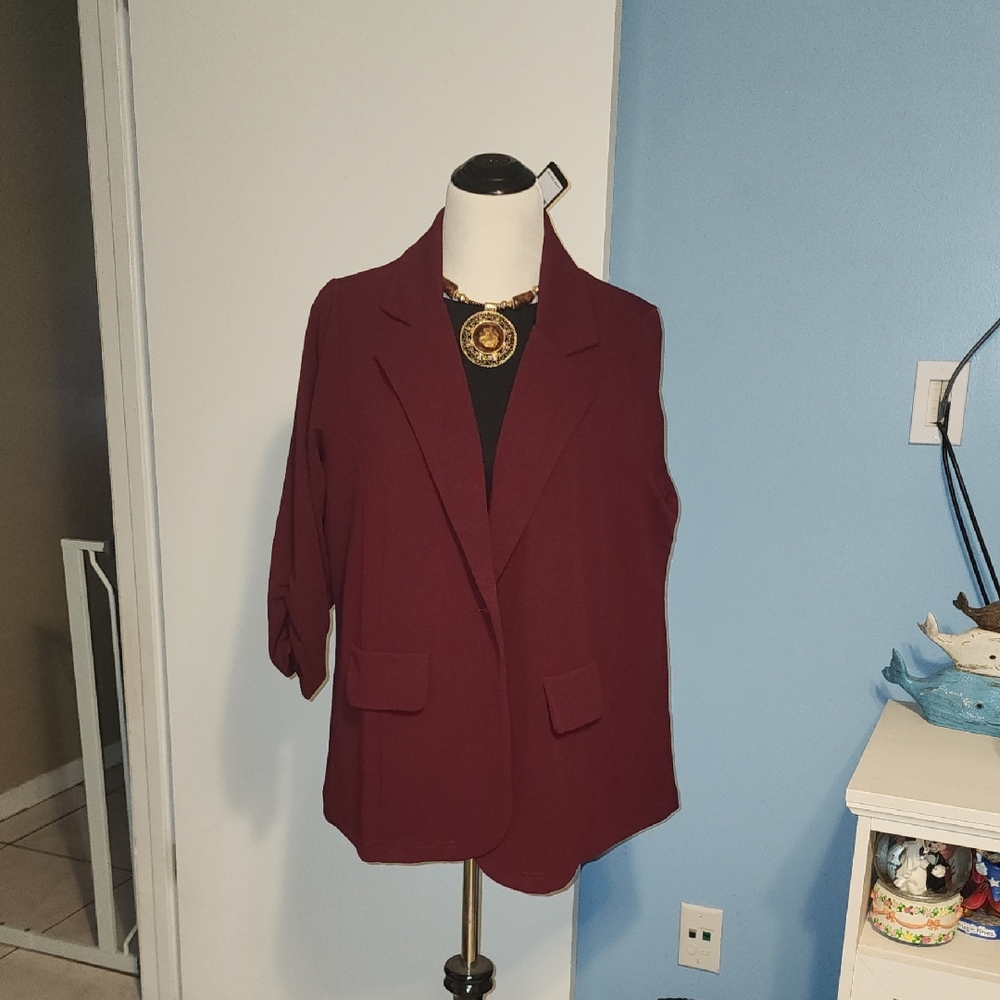 Soho Deep Red Women's Blazer